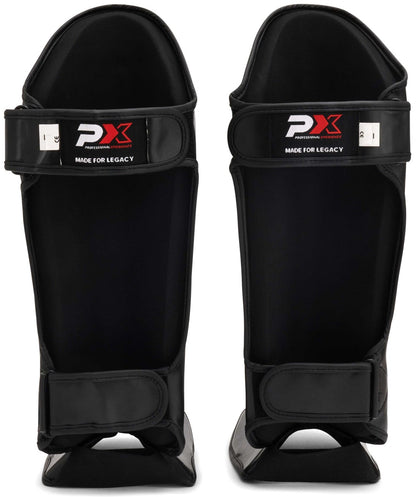 Protège-tibias PX LEGACY, PU, ​​noir - Karaté, Taekwondo, Kickboxing - Protections pour arts martiaux