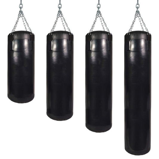 Sac de frappe polyvalent TEKKA BUDO rempli - Noir - Avec suspension par chaîne en acier - 25 à 55 kg