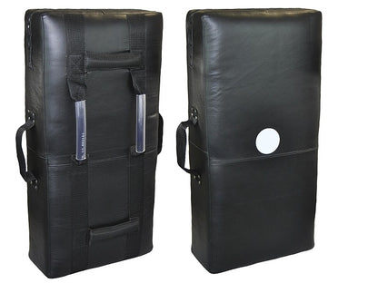 Tapis de frappe géant TEKKA BUDO - Poignées supérieure et latérale - 75 x 37 x 15 cm - Cuir noir véritable