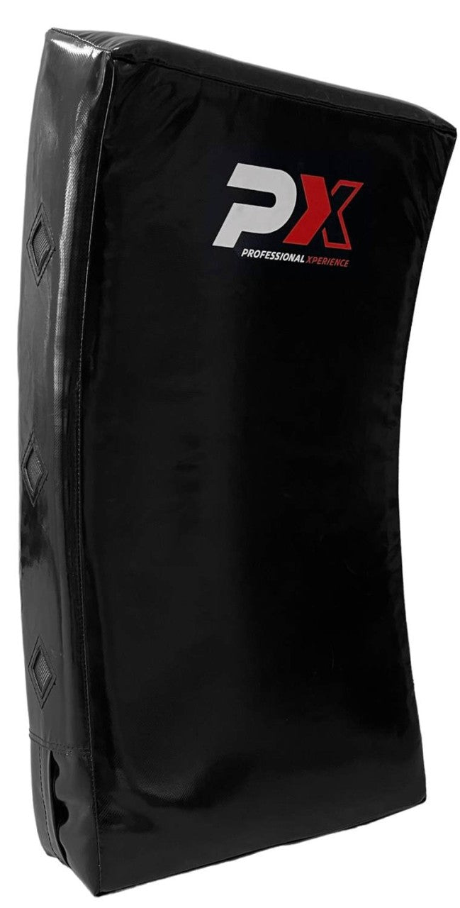 Tapis de frappe incurvé PX Pro - Avec 4 poignées - 75 x 35 x 18 cm - Cuir synthétique noir