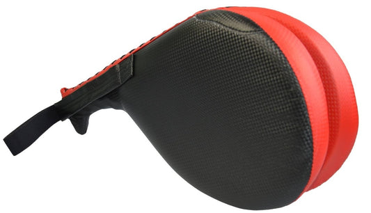 Mitaines de Taekwondo Double en cuir synthétique noir-rouge