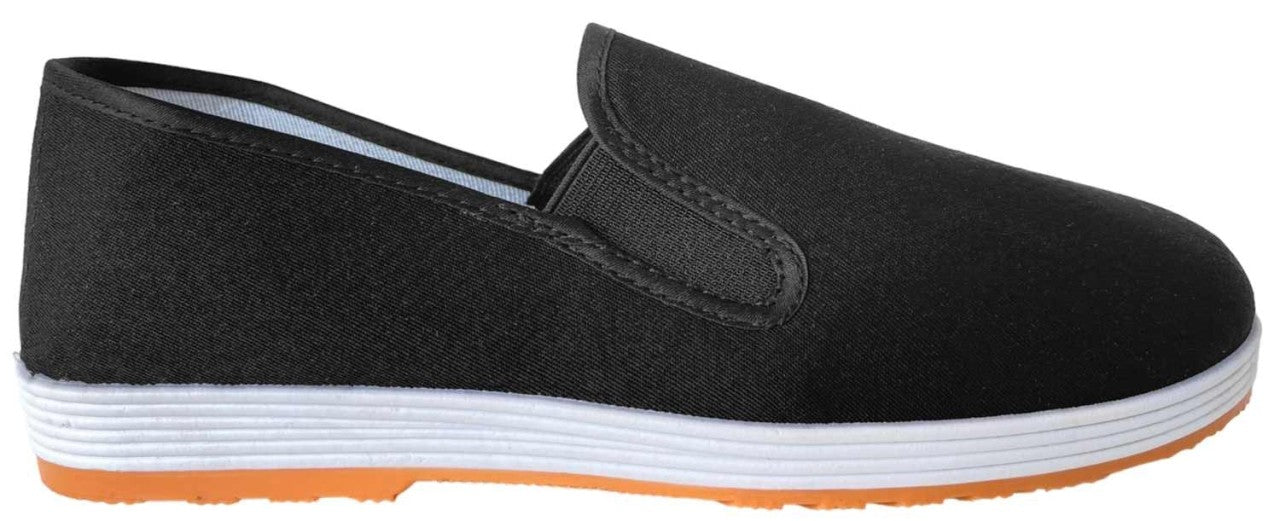 Kung Fu Slipper Essential schwarz mit Gummisohle