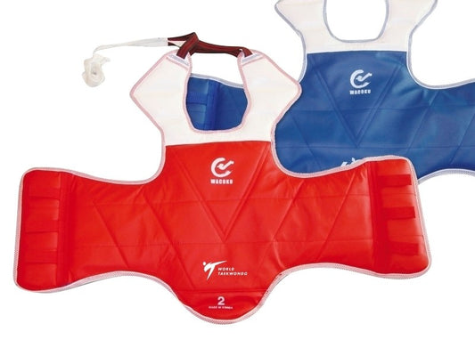 Gilet réversible WACOKU Taekwondo WTF - Karaté, Taekwondo, Kickboxing - Protections pour arts martiaux