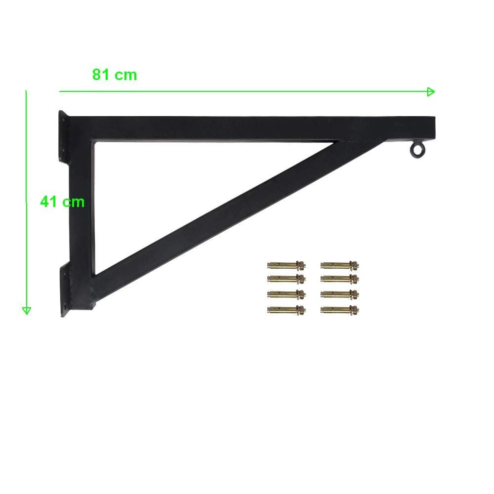 Support mural pour sac de frappe PX, 81 x 41 cm, noir - extra stable et durable