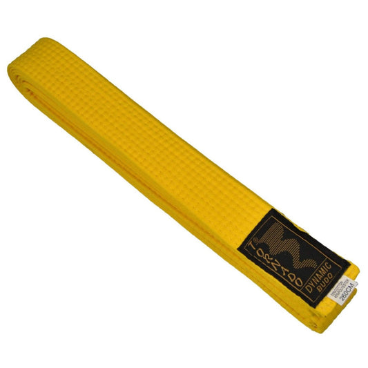 Ceinture de judo jaune - unie - largeur 4 cm - Ceinture jaune Judo
