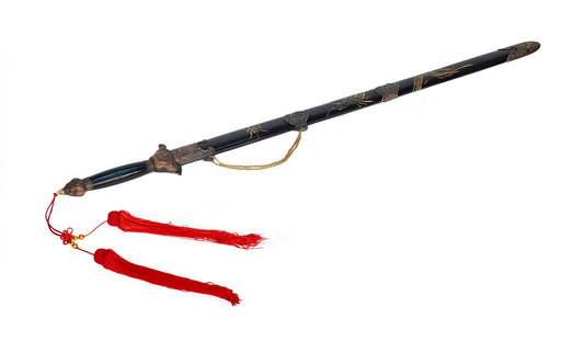 Épée en métal avec lame de 76 cm et fourreau élégant - longueur totale de 100 cm