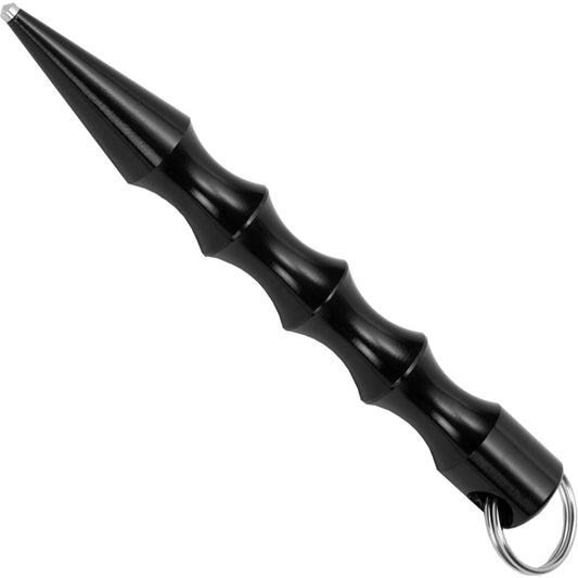BlackField Kubotan noir, pointe de frappe durcie, métal 14 cm