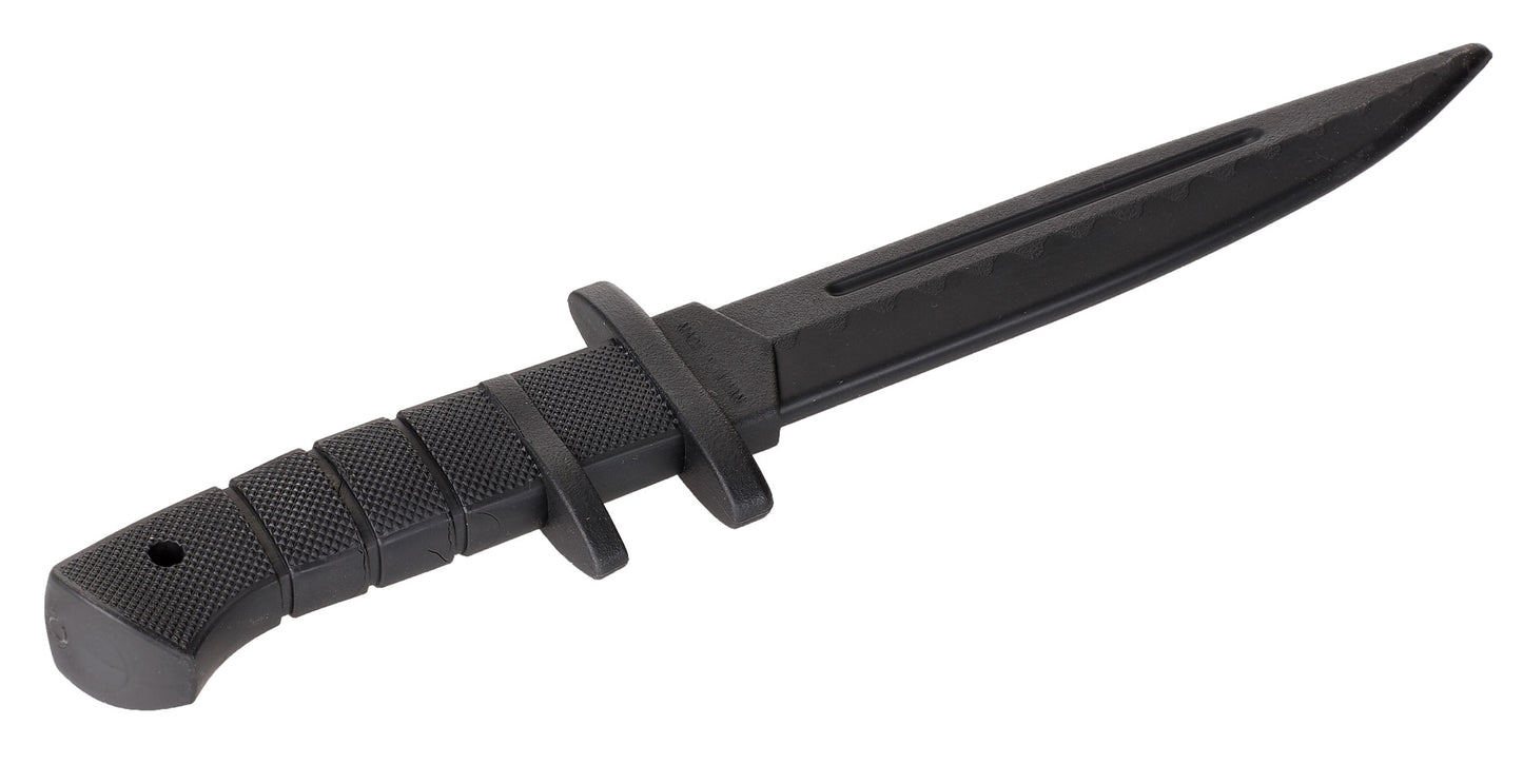 Couteau en caoutchouc noir 30 cm pour Wing Tsun et self-défense