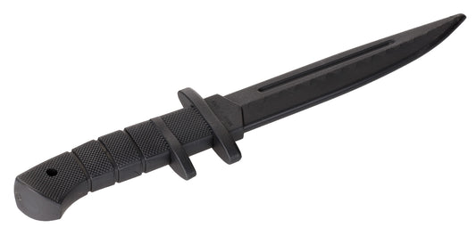 Couteau en caoutchouc noir 30 cm pour Wing Tsun et self-défense