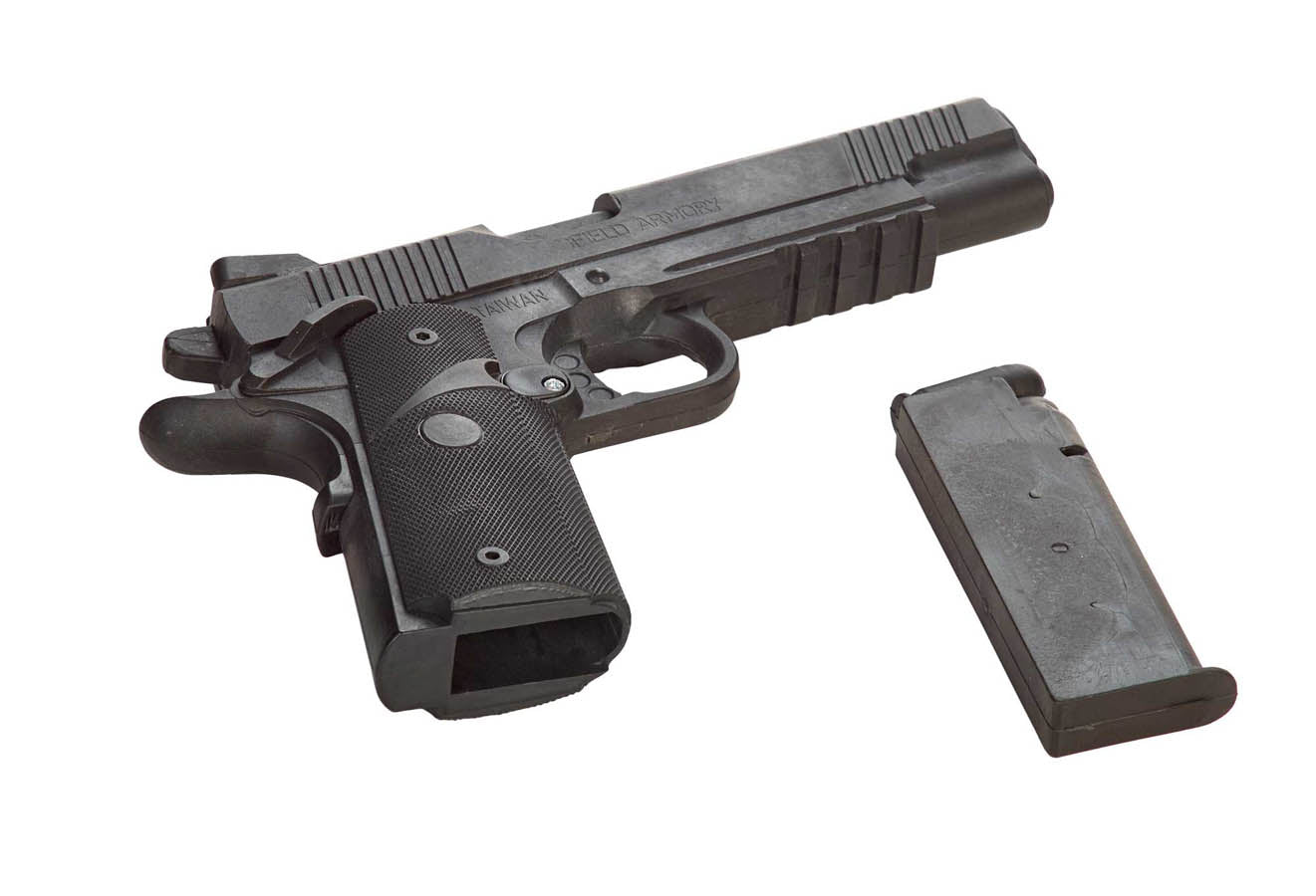 Pistolet d'entraînement en caoutchouc SV noir 22 cm avec chargeur