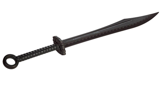 Épée de Kung Fu 96 cm en plastique PP noir avec décorations