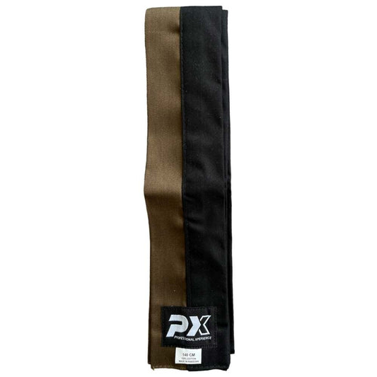 Ceinture de Kung Fu pour enfant - Coton marron-noir - 140 cm, largeur 8 cm - Ceinture WuShu