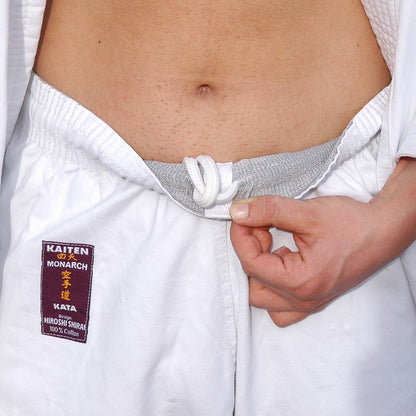 Tenue de karaté KAITEN Monarch Kata - Karaté Gi blanc 14 oz coton - Pantalon avec ceinture élastique