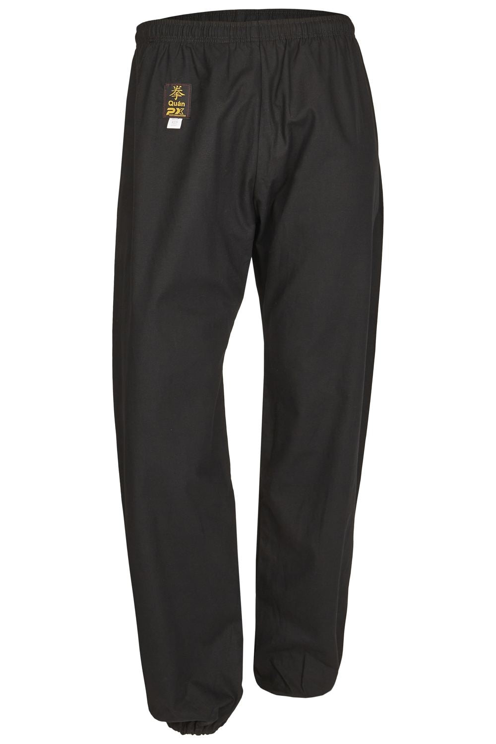 TEKKA BUDO Kung Fu Suit Quan noir - manches courtes - pantalon avec ceinture élastique - taille 110 - 200 cm - Tai Chi Wushu Qi Gong