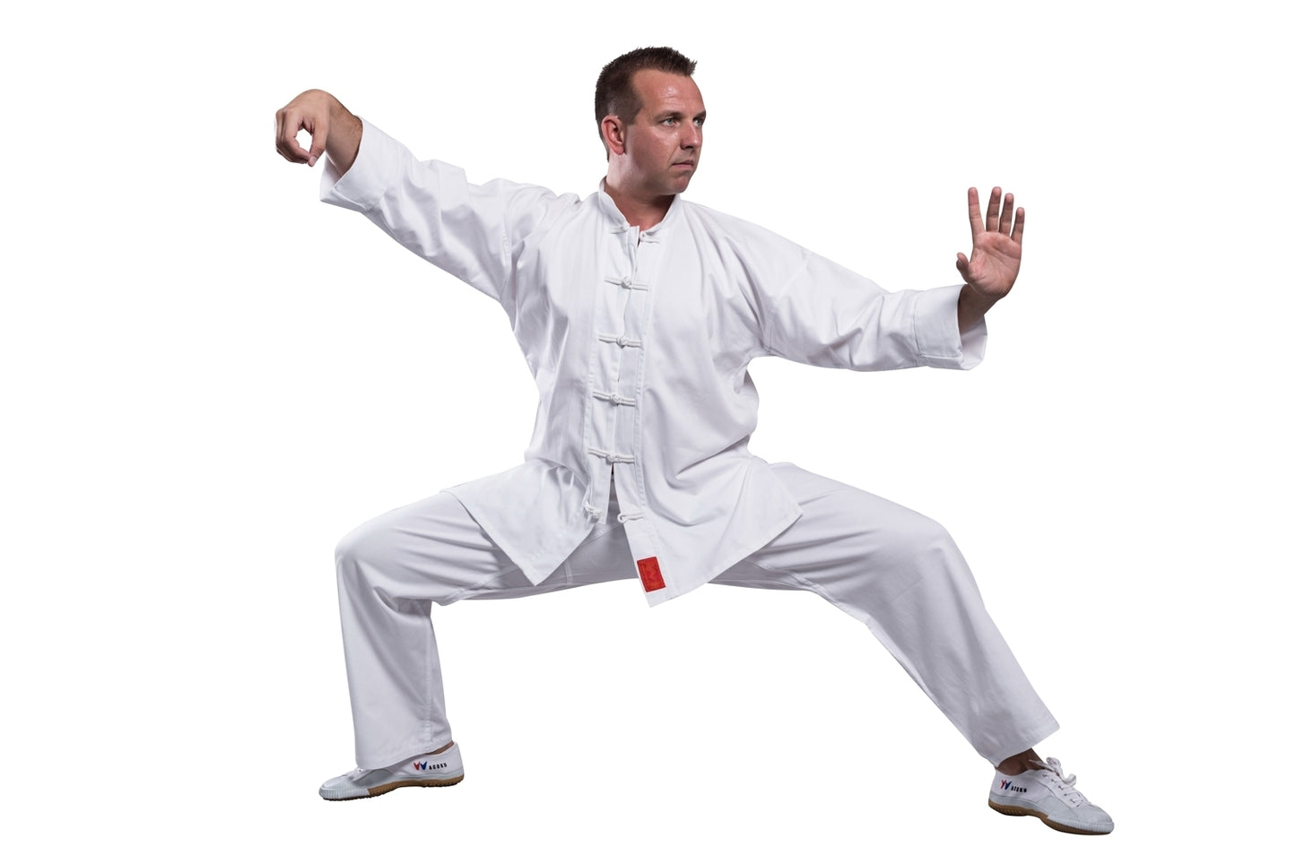 Tenue Kung Fu TEKKA BUDO Shaolin blanche - Pantalon avec ceinture élastique - Taille 140 - 200 cm - Tai Chi Wushu Qi Gong