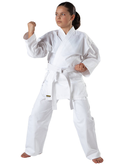 Tenue de karaté Renshu KWON (R) CLUBLINE - blanc 7 oz - Ceinture incluse