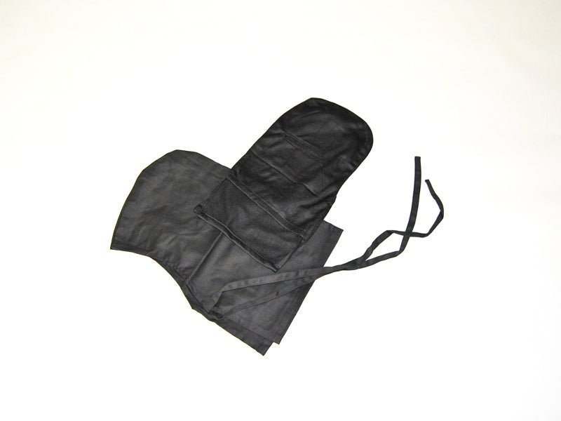 TEKKA BUDO Ninja Suit Black 8 oz - Ensemble 6 pièces : veste, pantalon, masque, capuche, manchettes, ceinture noire - Combinaison Ninjutsu