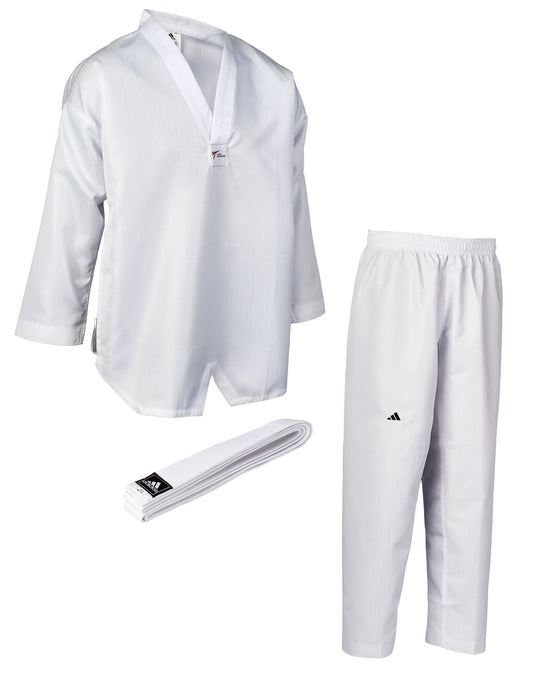 Tenue de Taekwondo adidas, veste Dobok à enfiler Adi Start II Eco ADITS01K à col en V