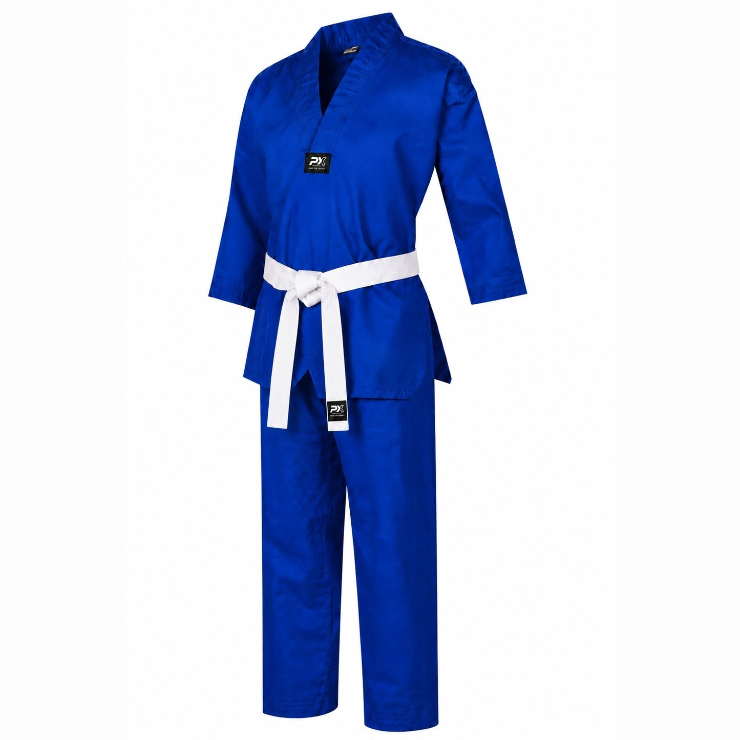 PX Kampfsport Anzug Blau - Color Edition V-Revers 8 oz