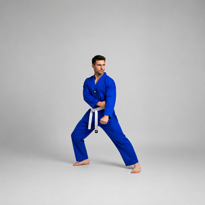 PX Kampfsport Anzug Blau - Color Edition V-Revers 8 oz