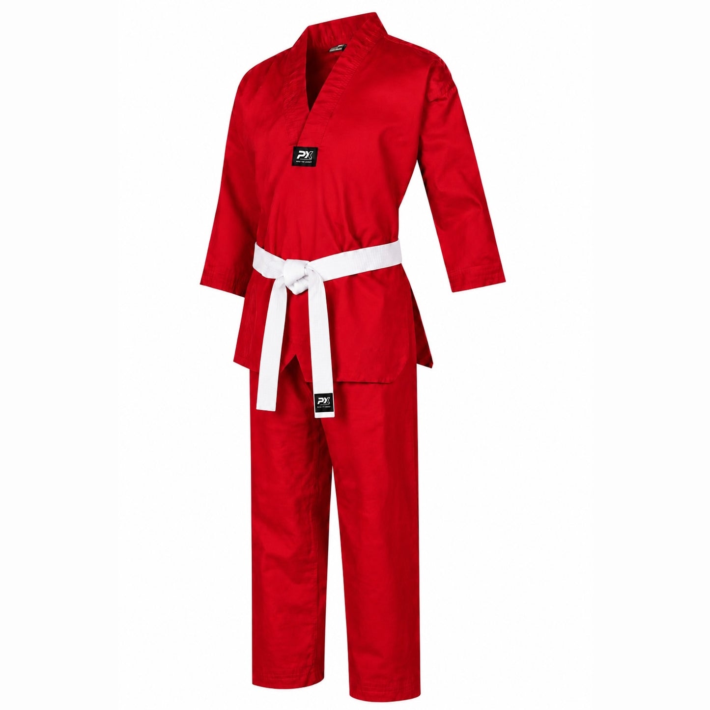 PX Kampfsport Anzug Rot - Color Edition V-Revers 8 oz