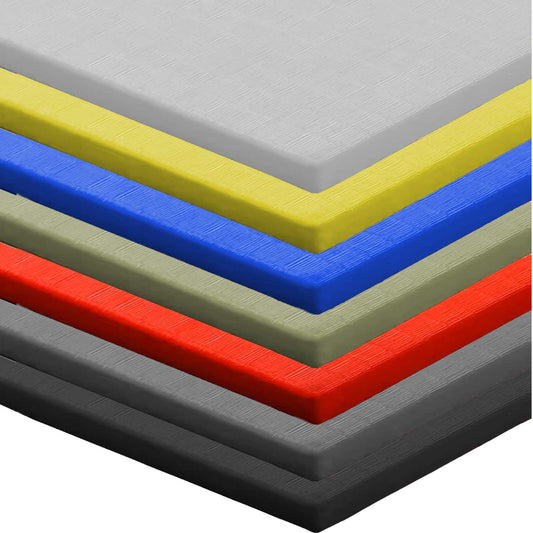 Tapis de judo en vinyle avec gaufrage en paille de riz 100 x 100 x 4 cm, mi-dur, revêtement antidérapant
