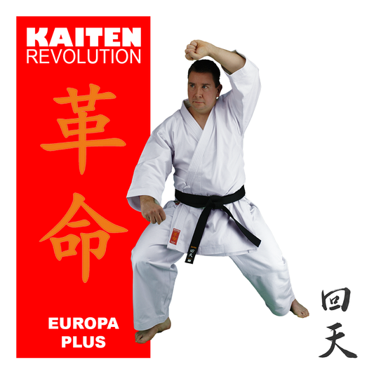 Tenue de karaté KAITEN Europa PLUS - Karaté Gi blanc en coton 11 oz - Coupe large - Pantalon avec cordon de serrage