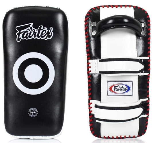 Pads thaïlandais FAIRTEX KPLC2 / Cuir Pao noir-blanc (paire)