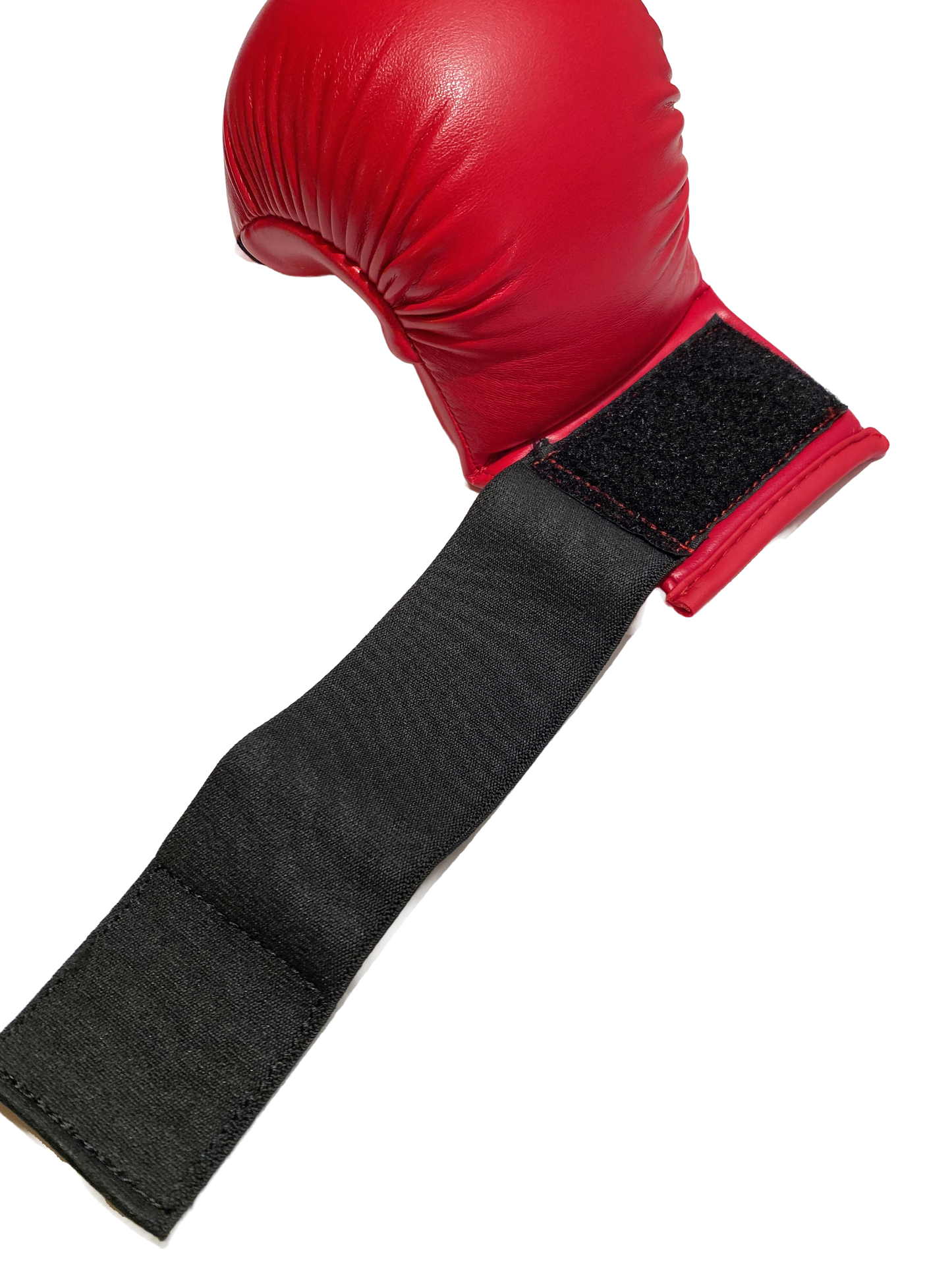Protège-poings de karaté TEKKA BUDO Rouge - Compétition de base - XS à XL - Protège-mains d'entraînement en cuir synthétique