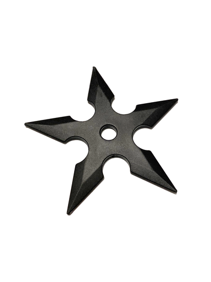 Étoile de lancer d'entraînement en caoutchouc, noire 12 cm