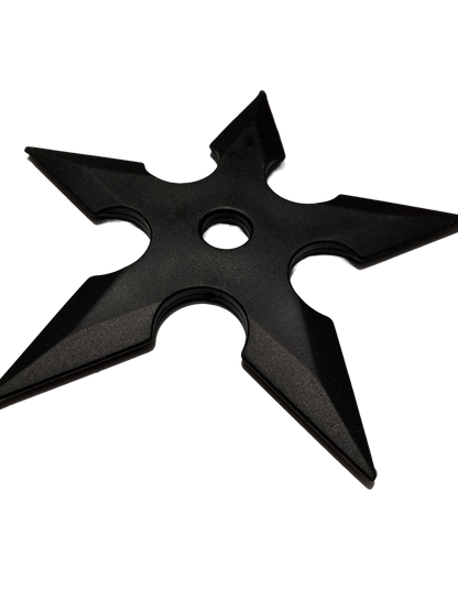 Étoile de lancer d'entraînement en caoutchouc, noire 12 cm