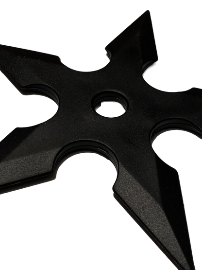Étoile de lancer d'entraînement en caoutchouc, noire 12 cm