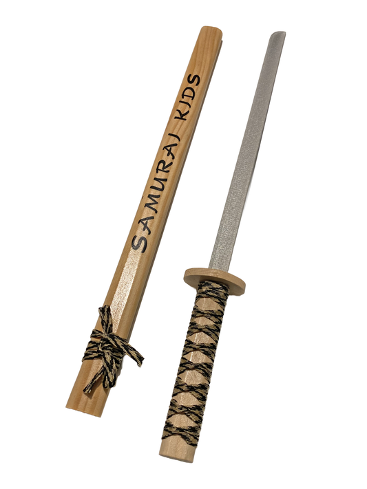 Sabre de samouraï pour enfant 74 cm en bois avec fourreau