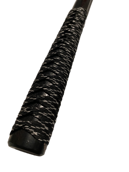 Bokken Daito 100 cm noir avec personnages, en bois avec enroulement sur le manche