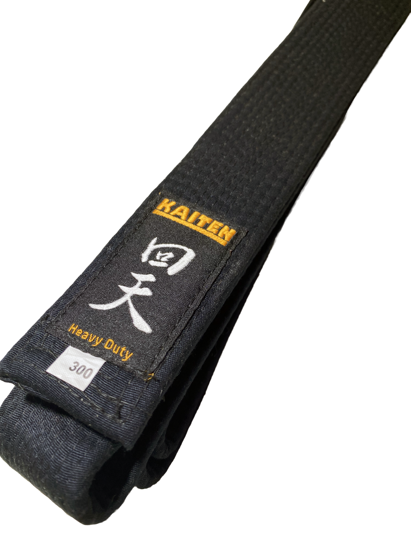 Ceinture de karaté Kaiten noire extra épaisse - 4,5 cm de large - ceinture noire coton - longueur 275 à 350 cm