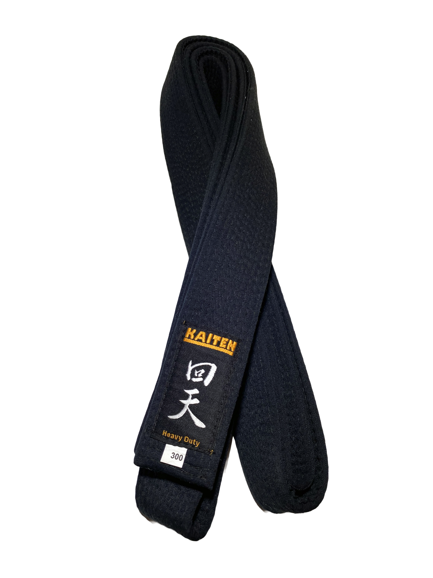 Ceinture de karaté Kaiten noire extra épaisse - 4,5 cm de large - ceinture noire coton - longueur 275 à 350 cm