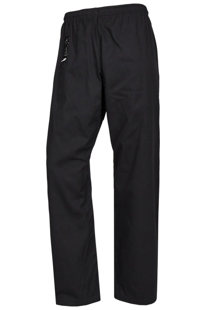 Karatehose Essential Elastikbund schwarz 8 oz Baumwolle