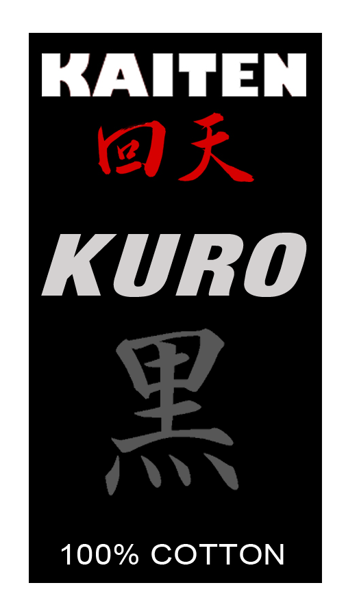 Tenue de karaté KAITEN Kuro - Karaté Gi noir en coton 9 oz - Coupe large moderne