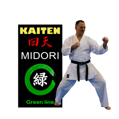 KAITEN Karateanzug Midori (Green Line) 6 oz - Kumite Gi (leicht, atmungsaktiv) - Recyceltes Polyester