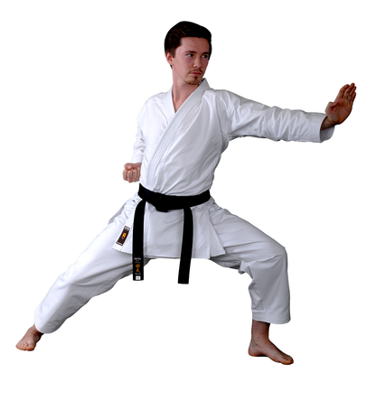 Tenue de karaté KAITEN Sovereign SLIM - Karaté Gi blanc 10 oz coton - Pantalon avec ceinture élastique