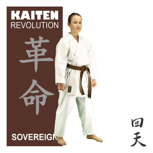 Tenue de karaté KAITEN Sovereign REGULAR - Karaté Gi blanc 10 oz coton - Pantalon avec cordon de serrage