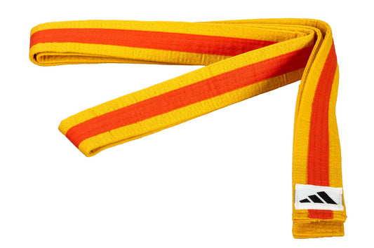 Ceinture adidas jaune/orange/jaune, ceinture de karaté, ceinture de judo, ceinture de taekwondo