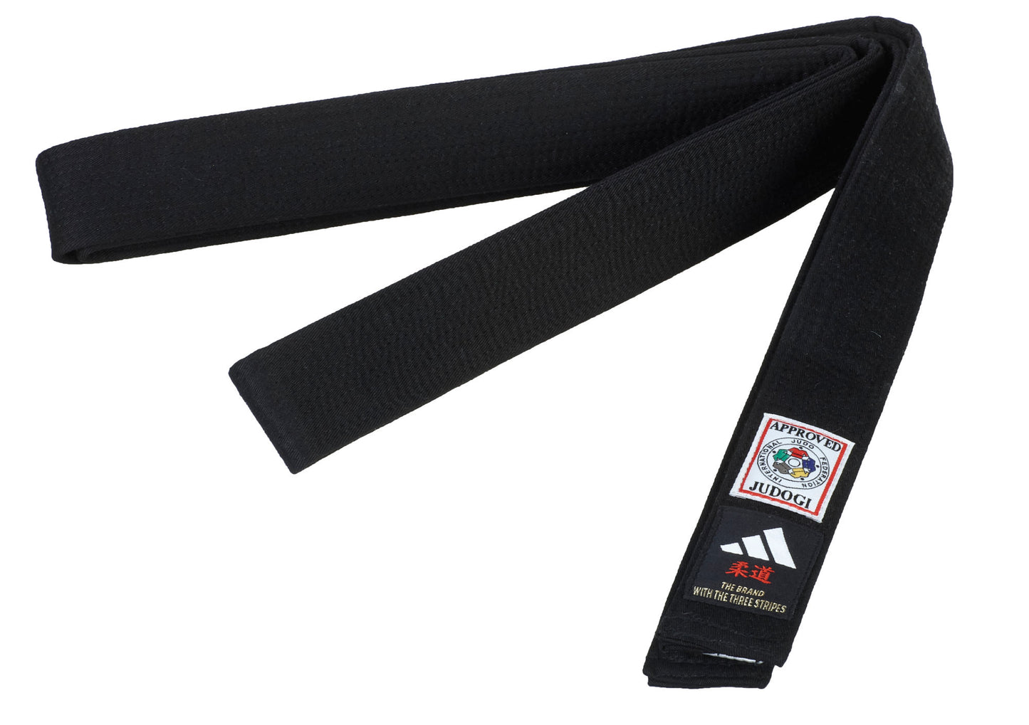 Ceinture de judo adidas Elite noire avec logo IJF 4,5 cm Ceinture de judo Ceinture noire