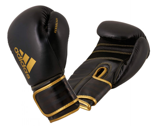 Gants de boxe adidas Hybrid 80, noir-or, ADIH80