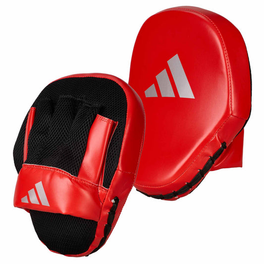 Paire de mitaines Adidas 24 Speed ​​Coach, rouge et argent ADISBAC014