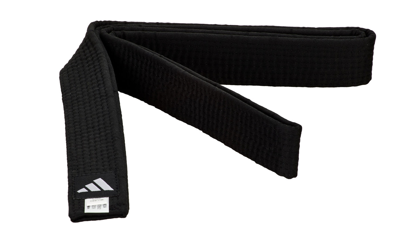 Ceinture adidas noire, ceinture de karaté, ceinture de judo, ceinture de taekwondo