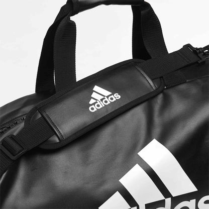 Sac de sport 2 en 1 Adidas Kickboxing Bag, taille M - L, noir et blanc, sac de transport à dos adiACC051KB