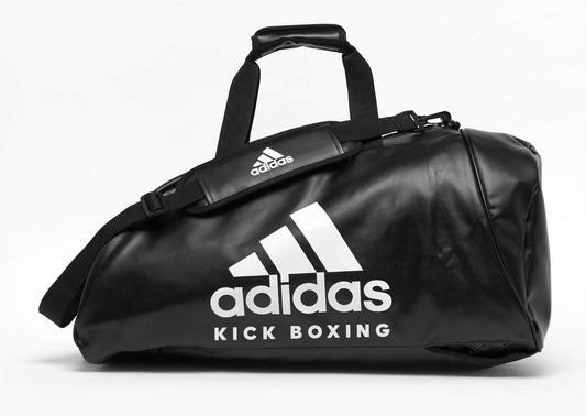 Sac de sport 2 en 1 Adidas Kickboxing Bag, taille M - L, noir et blanc, sac de transport à dos adiACC051KB