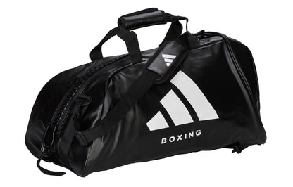 Sac de sport 2 en 1 Adidas Boxing Bag, taille M - L, noir et blanc, sac de transport à dos adiACC051B