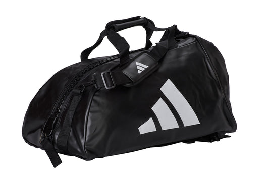 Sac de sport 2 en 1 Adidas Combat Sports, taille M - L, noir et blanc, PU, ​​sac à dos de transport adiACC051